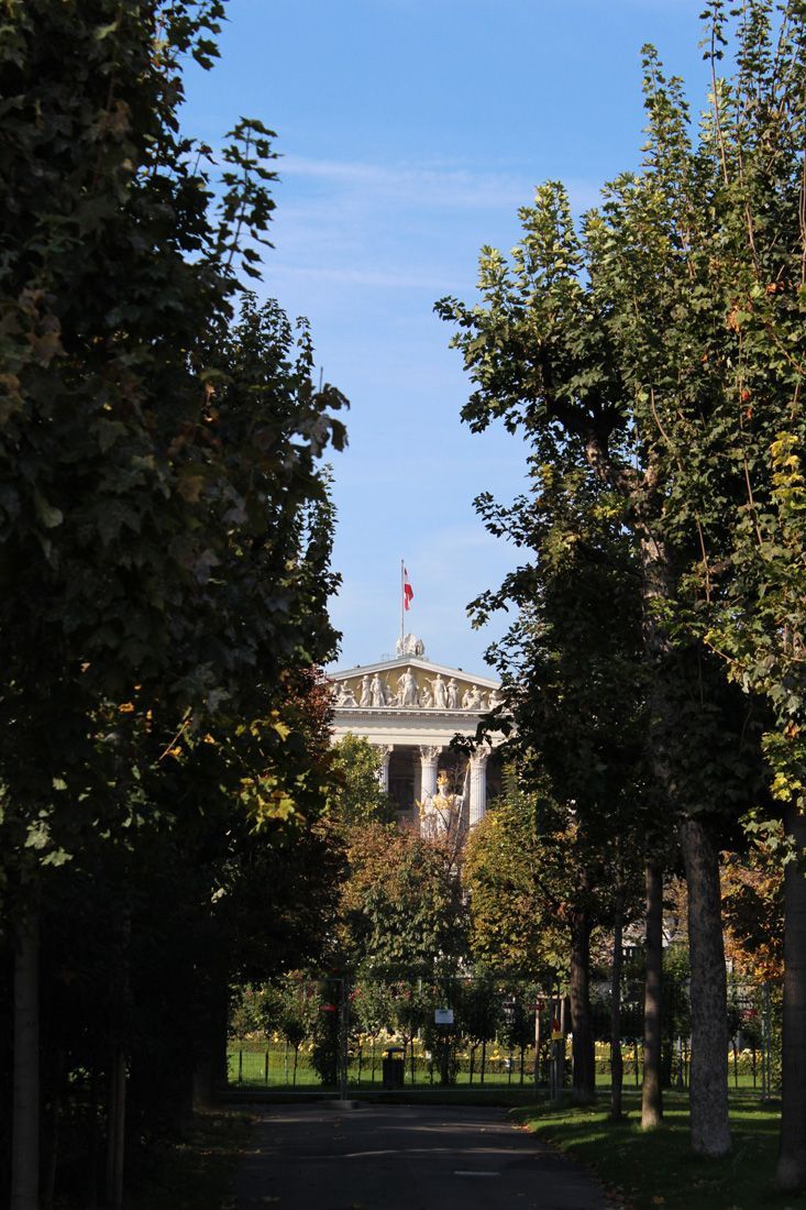 Volksgarten, Blick aufs Parlament, Foto: Alexandra Matzner.