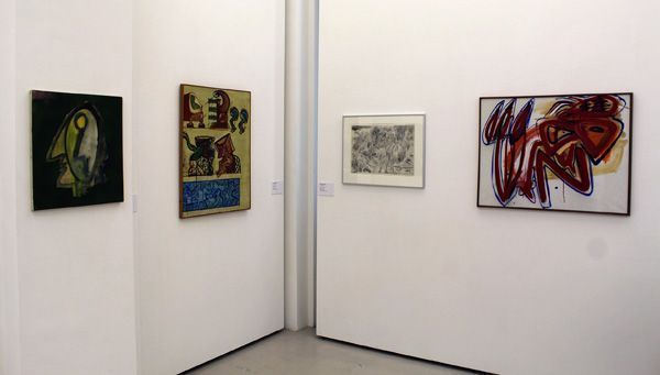 Anzinger, Moosbacher, Wukounig, Messensee, Ausstellungsansicht „Die 70er Jahre“ im MUSA 2013, Foto: Alexandra Matzner.