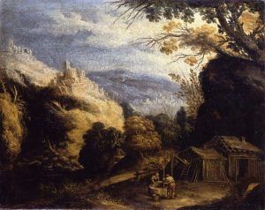 Antonio de Pereda y Salgado, Bergige Landschaft mit Ziehbrunnen, um 1650 (© Staatliche Museen zu Berlin, Gemäldegalerie, Foto: Jörg P. Anders)