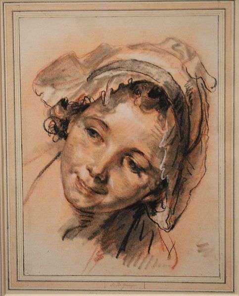 Jean-Baptiste Greuze, Ein lächelndes Mädchen, um 1765, Albertina, Foto: Alexandra Matzner.