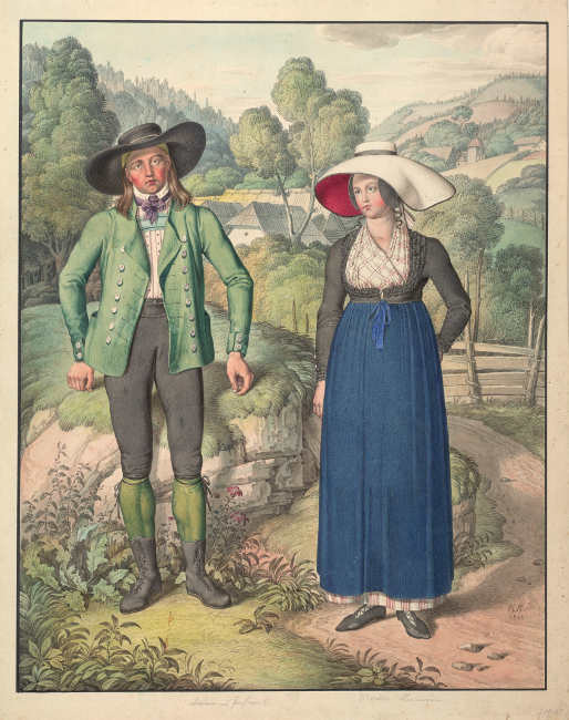 Karl Ruß, Bauernpaar aus Passail, 1813, Privatbesitz.