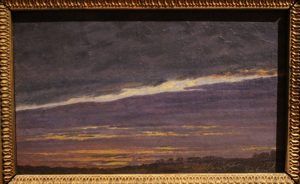 Caspar David Friedrich, Abendlicher Wolkenhimmel, 1824, Öl auf Leinwand, 12,5 x 21,2 cm, Foto: Alexandra Matzner © Belvedere, Wien – Schenkung Franz Josef Honig