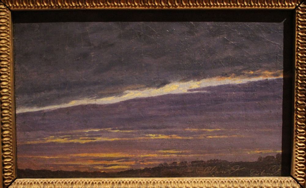 Caspar David Friedrich, Abendlicher Wolkenhimmel, 1824, Öl auf Leinwand, 12,5 x 21,2 cm, Foto: Alexandra Matzner © Belvedere, Wien – Schenkung Franz Josef Honig