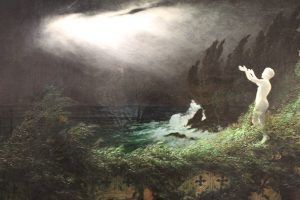 Karl Wilhelm Diefenbach, Villa Imperiale, Detail, um 1900, Öl auf Leinwand, 88 x 193 cm, Foto: Alexandra Matzner © Belvedere, sammlung schmutz, wien