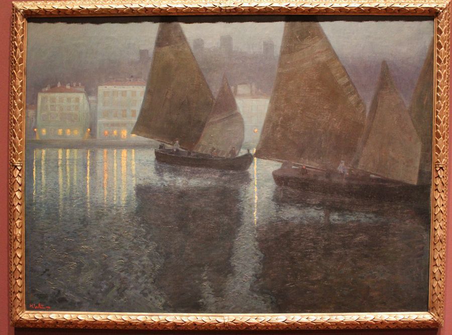 Hans Wilt, Mondnacht in einem istrischen Hafen, 1901, Öl auf Leinwand, 109 x 149 cm, Foto: Alexandra Matzner © Belvedere, Wien