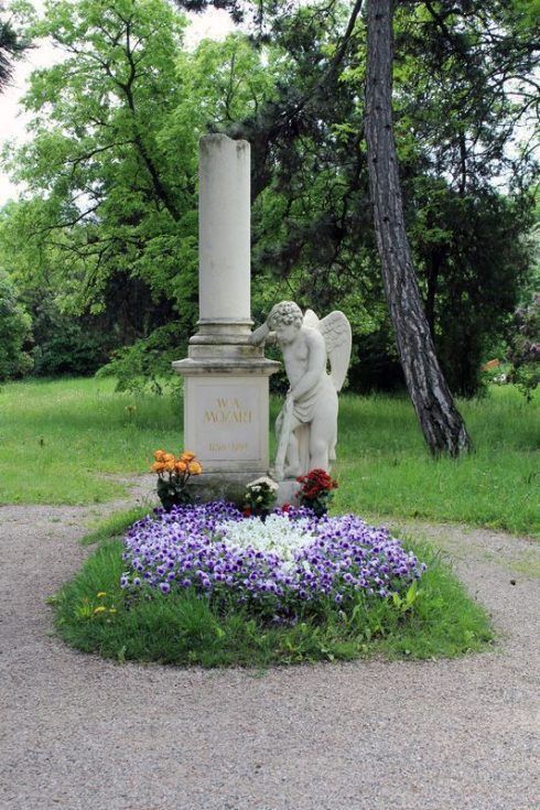 Grabdenkmal von Wolfgang Amadeus Mozart, Wien, Friedhof von St. Marx, Foto: Alexandra Matzner.