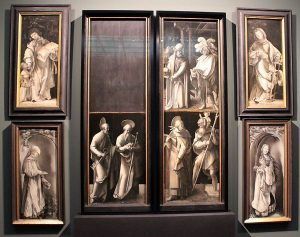 Dürer-Werkstatt (Flügelaußenseiten) und Mathis Gothart Nithart, gen. Grünewald (Standflügel), Heller-Altar, 1507–1509/10, geschlossener Zustand, Foto: Alexandra Matzner.