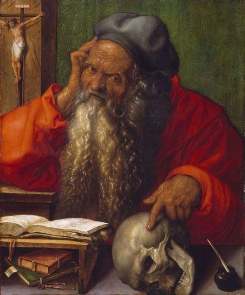 Albrecht Dürer, Hl. Hieronymus, 1521, Öl auf Holz, 59,5 × 48,5 cm (Museu Nacional de Arte Antiga, Lissabon, Foto: José Pessoa © Museu Nacional de Arte Antiga, Direção-Geral do Património Cultural /Arquivo e Documentação Fotográfica)