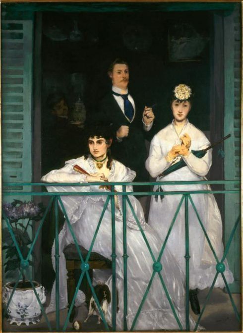 Édouard Manet, Le balcon / Der Balkon, um 1868/69, Öl auf Leinwand, 170 x 124,5 cm (Musée d’Orsay, Paris © bpk/RMN – Grand Palais, Foto: Hervé Lewandowski)