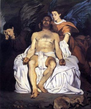 Édouard Manet, Toter Christus mit Engeln, um 1864, aquarellierte Zeichnung, 32,4x27 cm, Paris, Musée d’Orsay, Mme Zola gift to the state with right of usufruct, 1918 © RMN-Grand Palais (musée d'Orsay) / Thierry Le Mage.