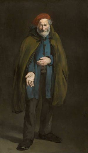 Edouard Manet, Philosophe (Le Mendiant) / Philosoph (Bettler mit Wintermantel), 1865–1867, Öl auf Leinwand, 187,7 x 109,9 cm (The Art Institute of Chicago, A. A. Munger Collection, 1910.304 © The Art Institute of Chicago)