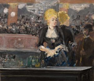 Edouard Manet, Le Bar aux Folies-Bergère (Ésquisse à l’huile) / Die Bar in den Folies-Bergère (Ölskizze), 1881, Öl auf Leinwand, 47 x 56 cm (Privatsammlung © Sotheby’s)