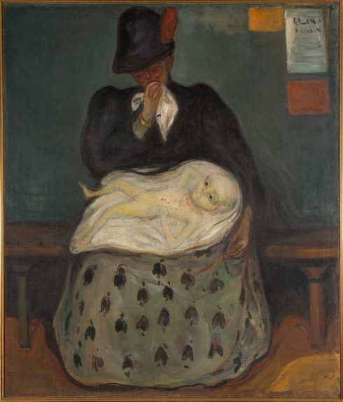 Edvard Munch, Das Erbe (Syphiliskind), 1897-1899, Öl auf Leinwand, 141 x 120 cm (Munch-museet, Oslo)