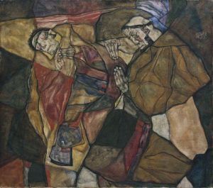 Egon Schiele, Agonie, 1912, Öl auf Leinwand, 70 x 80 cm (Bayerische Staatsgemäldesammlung München, Neue Pinakothek)
