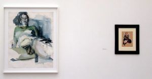 Egon Schiele - Jenny Saville, Installationsansicht Kunsthaus Zürich, Foto: Alexandra Matzner.