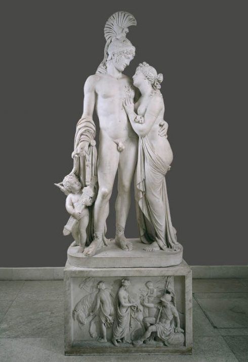 Leopold Kiesling, Mars und Venus mit Amor, 1809, Carraramarmor, 227 x 107 x 65 cm © Belvedere, Wien.