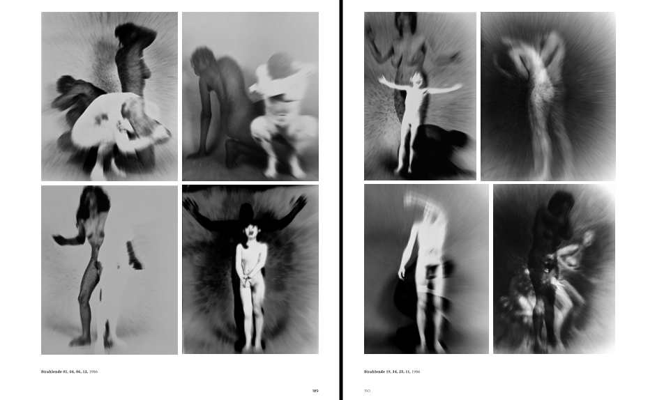 Eva Choung-Fux, Strahlende, 1986, Schwarzweißfotografe, dupliziert auf Leinen, je 60 × 50 cm (MUSA) – Katalog De Gruyter, S. 189–190.
