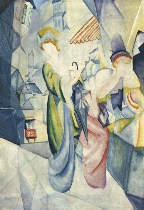 August Macke, Helle Frauen vor dem Hutladen, 1913 © Leopold Museum Vienna.