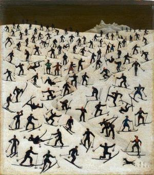 Franz Sedlacek, Übungswiese, 1926, Öl auf Sperrholz, 26,5 x 23,3 cm (Lentos Kunstmuseum, Linz, WV 28)