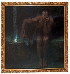 Franz von Stuck, Luzifer, 1890/91, Öl auf Leinwand, 161 x 152,5 cm (The National Gallery Sofia)