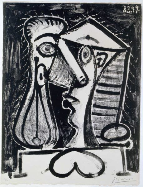 Pablo Picasso, Figure composée II/ Figürliche Komposition II, 1949, Lithografie auf Velin d’Arche (Sammlung Coninx, Zürich)