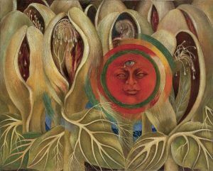 Frida Kahlo, Die Sonne und das Leben, 1947 (Privatbesitz, Courtesy Galería Arvil, Mexiko-Stadt) Foto: © Courtesy Galería Arvil, Mexiko-Stadt, Werk: © Banco de México, Diego Rivera & Frida Kahlo Museums Trust, México, D.F./VBK, Wien, 2010.