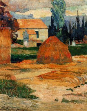 Paul Gauguin, Bauernhaus in Arles, ca. 28. Oktober 1888, Öl auf Leinwand, 91 x 72 cm (Indianapolis Museum of Art)