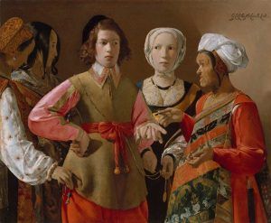 Georges de La Tour, Die Wahrsagerin, Öl auf Leinwand, 102 x 123 cm (The Metropolitan Museum of Art, Rogers Fund, 1960 (60.30), New York)