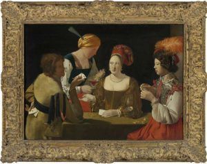 Georges de La Tour, Der Falschspieler mit dem Kreuz-Ass, signiert, Öl auf Leinwand, 106 x 146 cm (Louvre, Paris, Inv.-Nr. RF 1972-8)