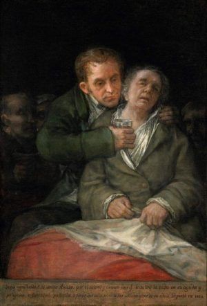 Francisco de Goya, Selbstporträt mit Doktor Arrieta, 1820, Öl auf Leinwand, 114.6 × 76.5 cm (© The Minneapolis Institute of Arts, Minnesota, The Ethel Morrison Van Derlip Fund).
