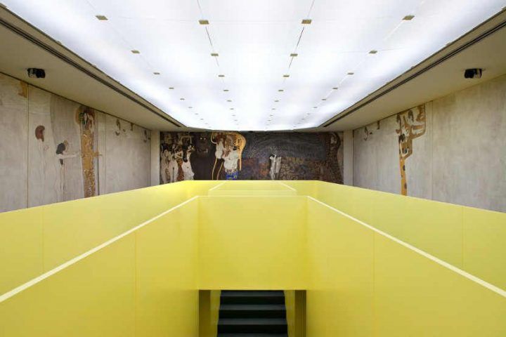 Gerwald Rockenschaub, Plattform und Gustav Klimt, Beethoven Fries, Secession 2012, Foto: Wolfgang Thaler.