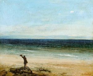 Gustave Courbet, Meeresküste bei Palavas, 1854, Öl auf Leinwand, 38 x 46,2 cm, Musée Fabre, Montpellier Agglomération © Musée Fabre, Montpellier Agglomération / Frédéric Jaulmes.