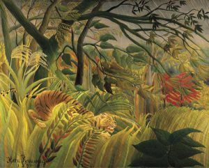 Henri Rousseau, Überrascht! – Sturm im Dschungel, 1891 (The National Gallery, London)