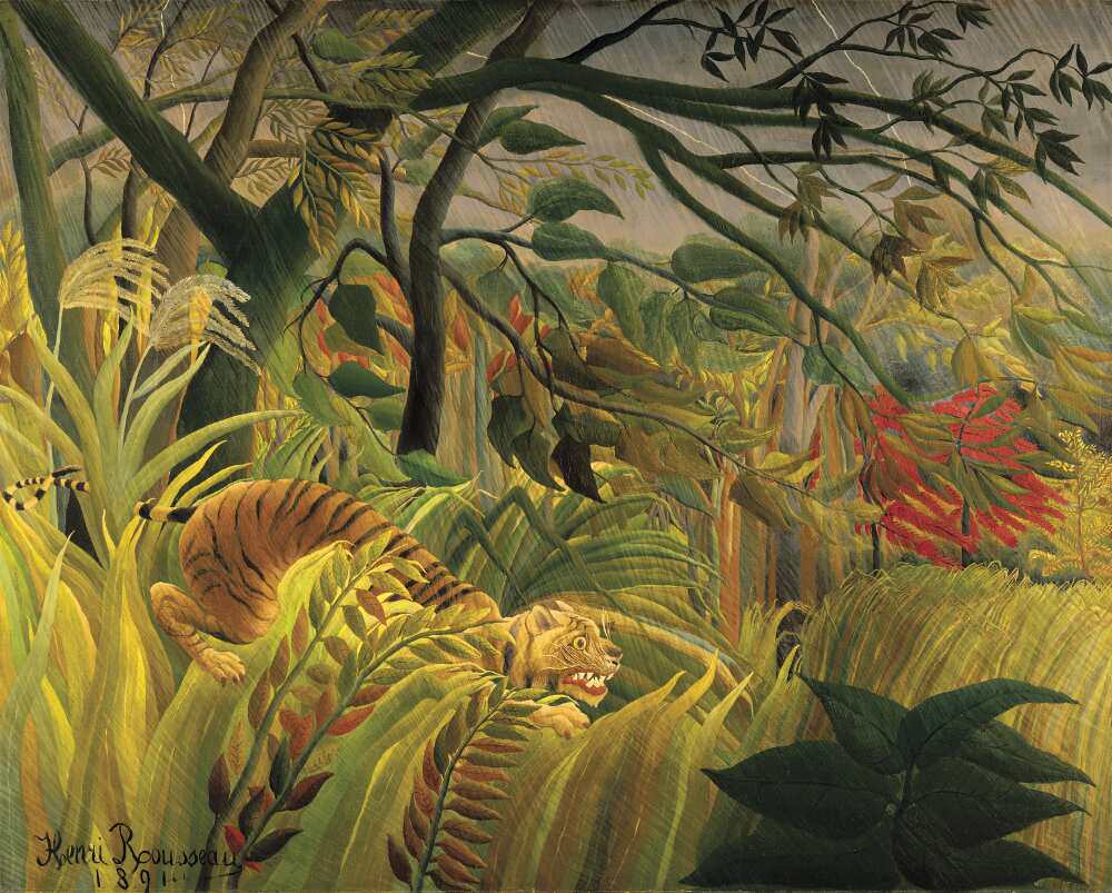 Henri Rousseau, Überrascht! – Sturm im Dschungel, 1891 (The National Gallery, London)