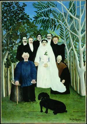 Henri Rousseau, Die Hochzeit (Eine Landhochzeit), um 1905, Öl auf Leinwand, 163 x 114 cm, Paris, Musée de l'Orangerie, Collection J. Walter- P. Guillaume © RMN-Grand Palais (Musée d’Orsay)/Hervé Lewandowski.