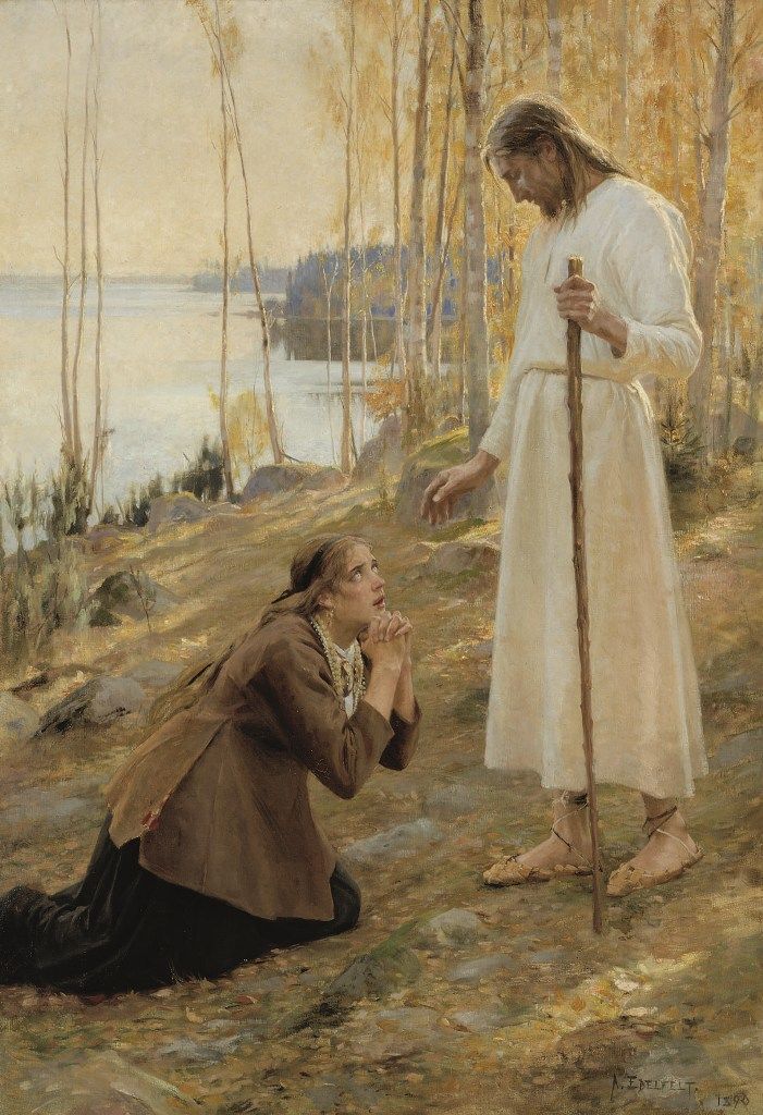 Albert Edelfelt, Christ and Mary Magdalene A Finnish Legend, 1890 (Helsinki, Ateneum).