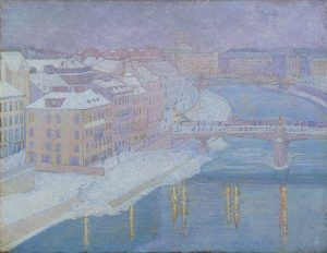 Franz Jaschke, An der Donaulände, 1903, Öl auf Leinwand, 87,5 x 113 cm © Belvedere, Wien.