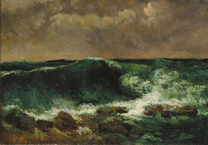Gustave Courbet, Die Woge, 1869, Öl auf Leinwand, 63 x 92 cm, Eigentum Städelscher Museumsverein e.V., Städel Museum, Frankfurt a.M. © Städel Museum – ARTOTHEK.