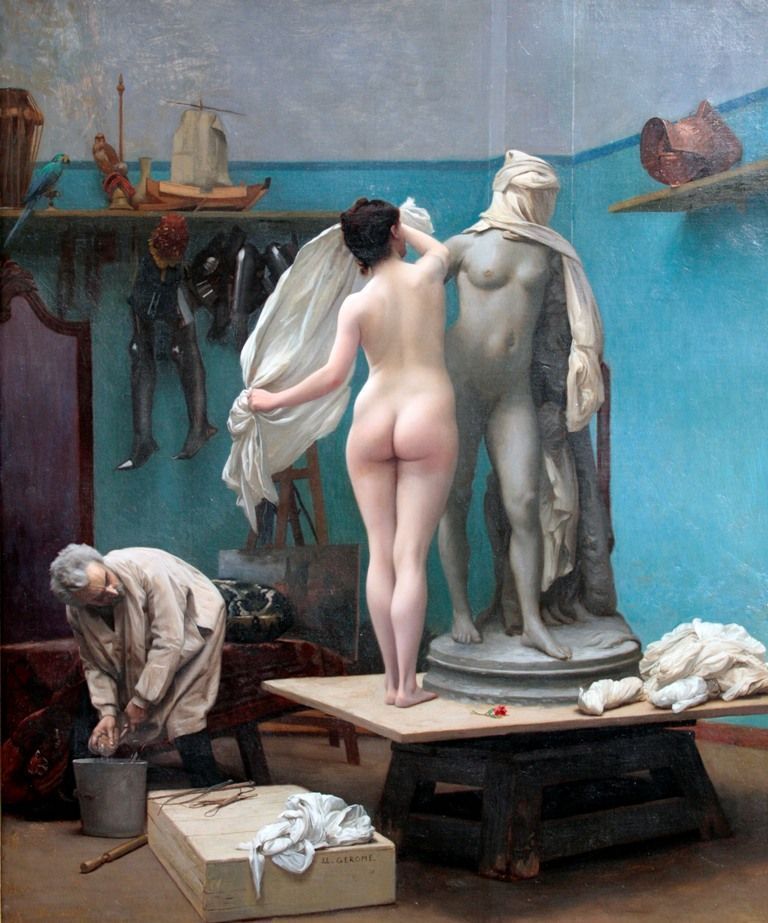 Jean-Léon Gérôme, Das Ende der Sitzung, 1886, 49 x 40,64 cm, Santa Ana, Privatsammlung © Frankel Family Trust.