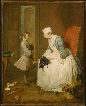 Jean Siméon Chardin, Die Gouvernante, 1739, Öl auf Leinwand, 46.7 x 37.5 cm (National Gallery of Canada, Nr 6432, Ottawa)