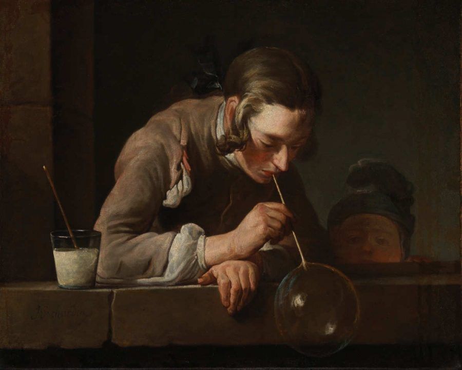 Jean Siméon Chardin, Seifenblasen, nach 1739, Öl auf Leinwand, 60,01 × 73,03 cm (Los Angeles County Museum, Gift of The Ahmanson Foundation, M.79.251)