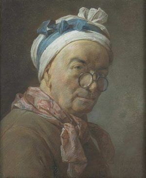 Jean Siméon Chardin, Selbstbildnis mit Brille, 1771 (Louvre)