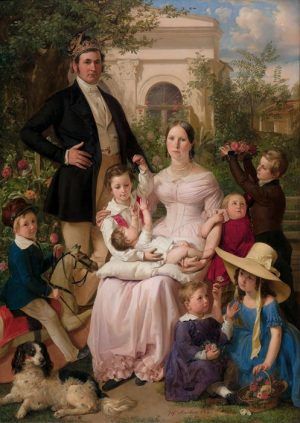 Johann Baptist Reiter, Familienbildnis Schegar, 1842, NORDICO Stadtmuseum Linz.