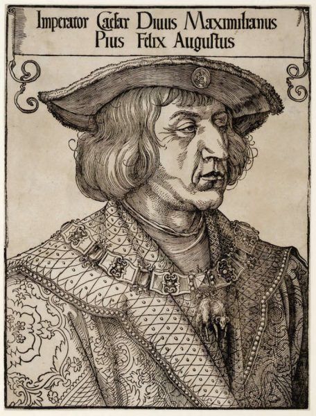 Hans Burgkmair d. Ä., Bildnis Kaiser Maximilians I., um 1519 (Albertina, Wien).