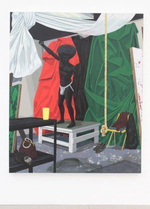 Kerry James Marshall, The Academy, 2012, Acryl auf Leinwand, 185 x 155 cm, Foto: Alexandra Matzner.
