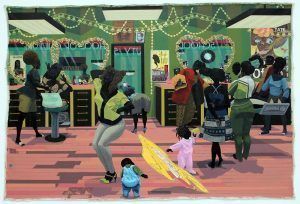 Kerry James Marshall, School of Beauty, School of Culture, gesamt, 2012, Acryl auf Leinwand, 274 x 401 cm (Collection of the Birmingham Museum of Art, Alabama), Foto: Alexandra Matzner.