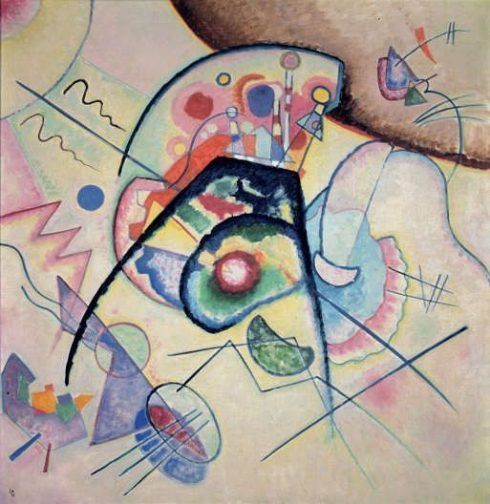 Wassily Kandinsky,Rückblick, 1924, Öl auf Leinwand, 98 x 94 cm, Kunstmuseum Bern, Schenkung Nina Kandinsky, Neuilly-sur-Seine.