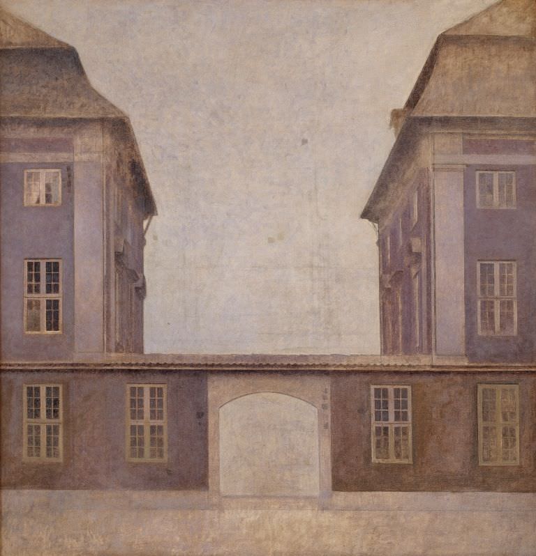 Vilhelm Hammershøi (1864–1916), The Buildings of the Asiatic Company, seen from St. Annæ Street, 1902, Öl auf Leinwand, 146.5 x 140.5 cm © SMK Foto