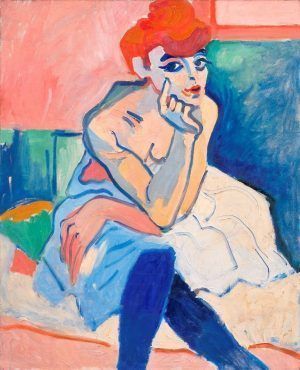 André Derain (1880–1954), Woman in a Chemise, 1906, Öl auf Leinwand, 100 x 81 cm © SMK Foto