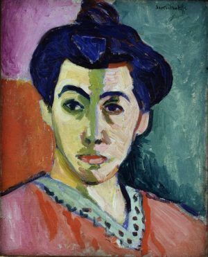 Henri Matisse (1869–1954), Portrait of Madame Matisse. The Green Line, 1905, Öl auf Leinwand, 100.5 x 32.5 cm © SMK Foto